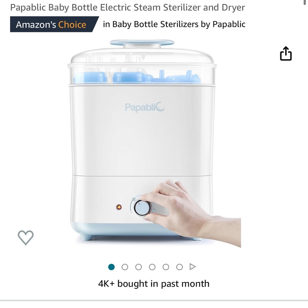 Brand new never opened, in original packaging baby bottle sterilizer and steamer